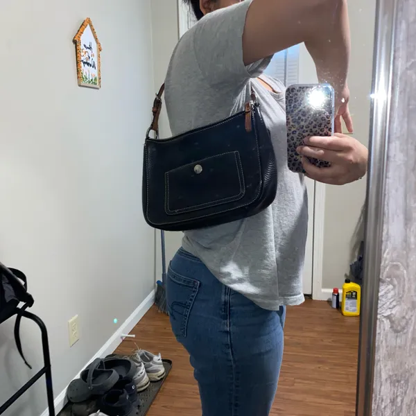 Coach Black Leather Shoulder Bag - Image 7