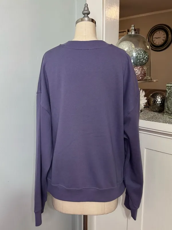 Lululemon Women’s Steady State Oversized Crew Sweatshirt Grape Mist XL NWT - Image 4