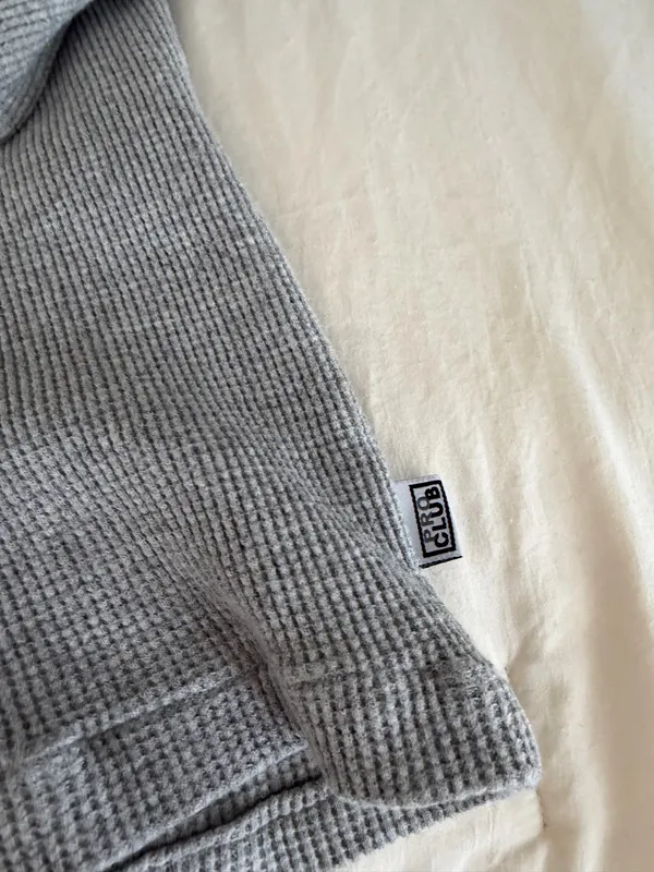 Vintage waffle knit tee Gray Size L - Image 3