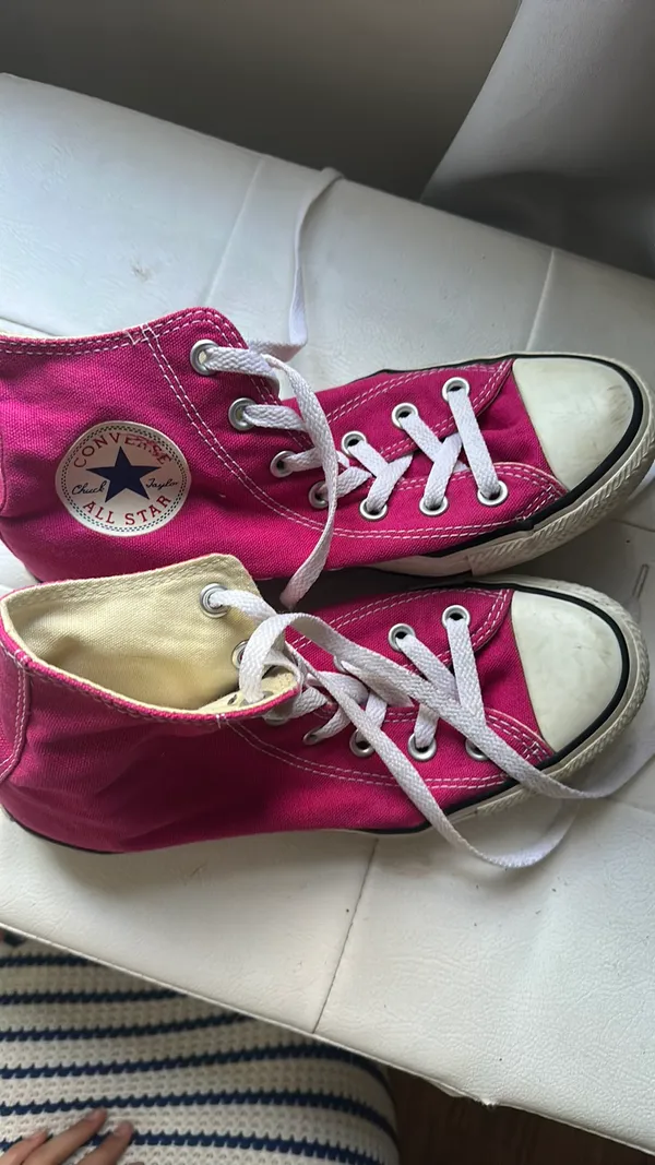 Pink High-Top Converse - Image 2