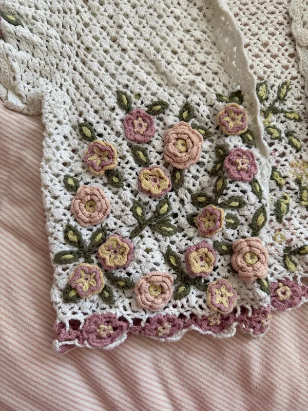 Vintage crochet top White - Image 2