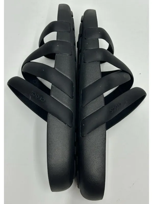 Crocs Splash Strappy Sandals Women’s Size 6 Black Slip On Slides Comfort - Image 7
