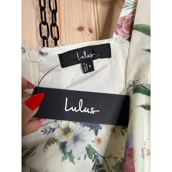 Lulus Sunny Posture Floral Sleeveless Midi Dress Resort Cruise Summer Small - Image 5