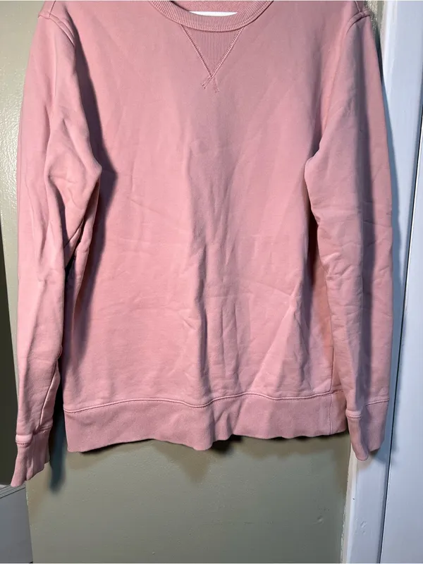 Banana Republic Women's Size Medium Crewneck Sweatshirt‎ Light Pink Clean Terry - Image 3