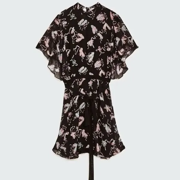✨Zara Studio Ballet Print Ruffle Sz Xs/S Dress✨ - Image 6