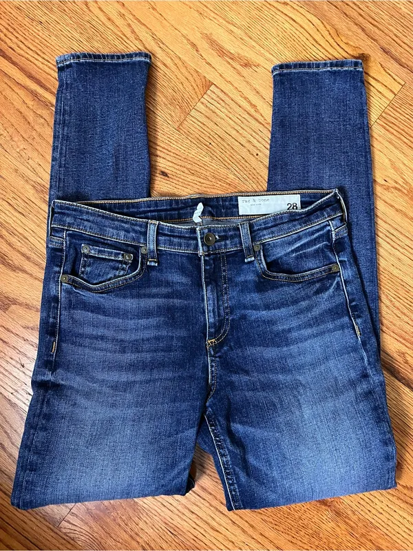 Rag & Bone Cate Dark Blue Skinny Jeans - Image 3