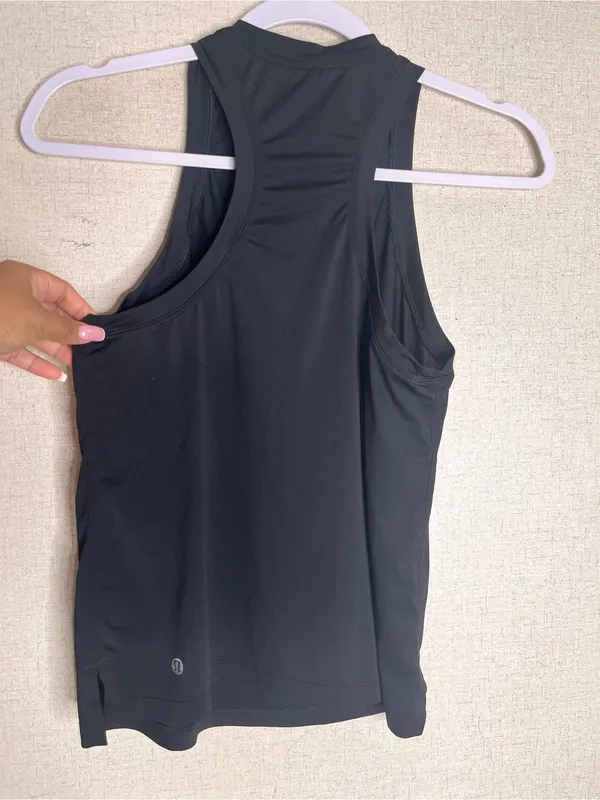 lululemon athletica Blue and Black Scoop Neck Active Tanks - Image 3