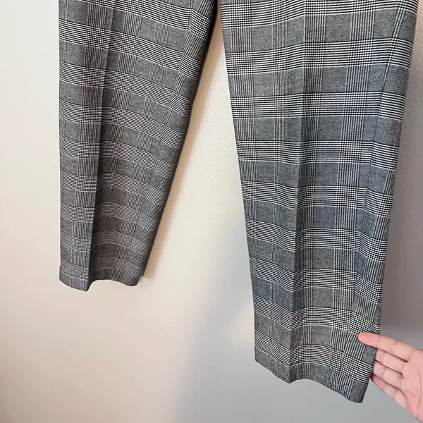 The Group by Babaton Aritzia Jimmy Pull On Flannel Pant Gray Plaid M - Image 3
