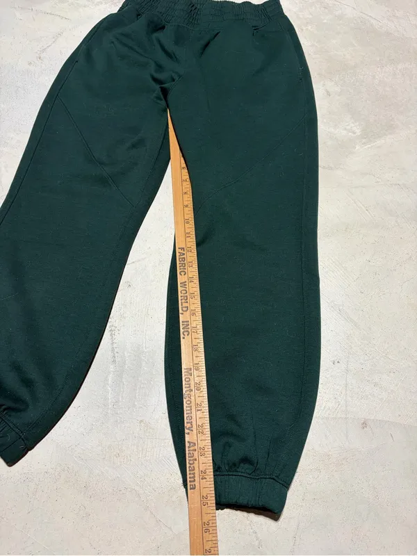 Abercrombie & fitch YPB Dark Green Elastic Waist Jogger Pants NEOKNIT S Short - Image 5