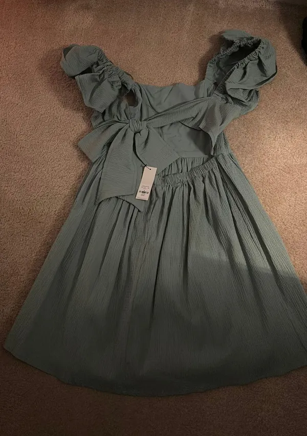 Francesca's Blue Green Boutique Dress - Image 4