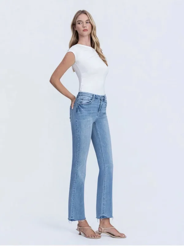 Vervet "Pleasantly" Kick Flare Jean High-Rise Relaxed Fit Ankle Length Size 30 - Image 4