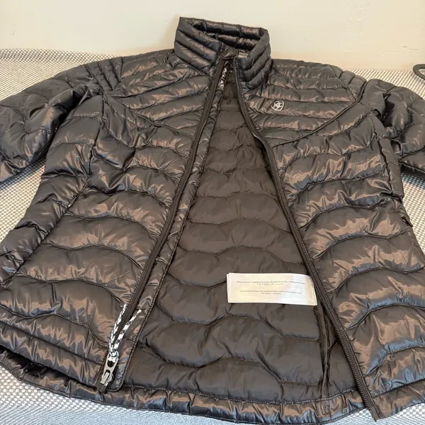 Ariat Tek Down Jacket Women's XS Puffer Full Zip Black - Image 7