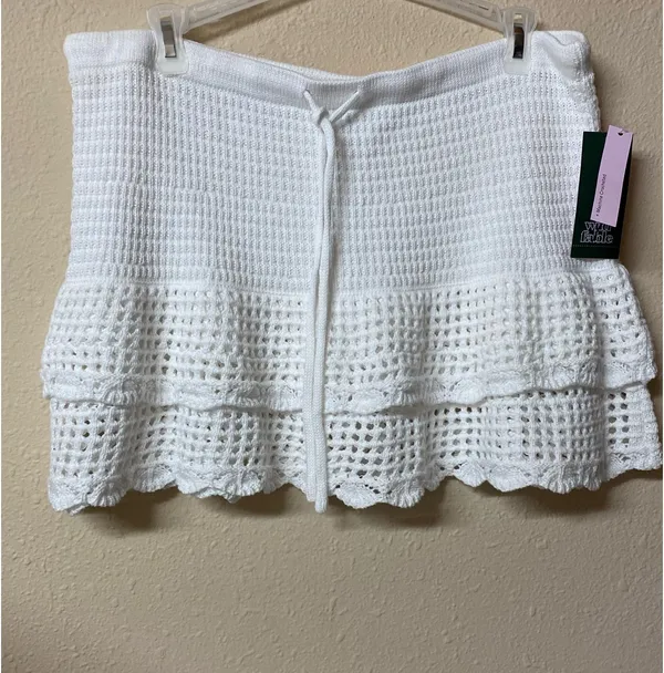 Wild Fable Crochet White mini skirt NEW - Image 7