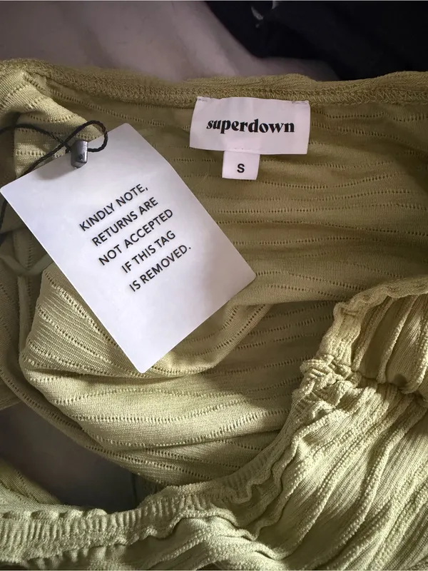 Superdown- Ribbed Mini Skirt Lime Green Size S NWT! - Image 6