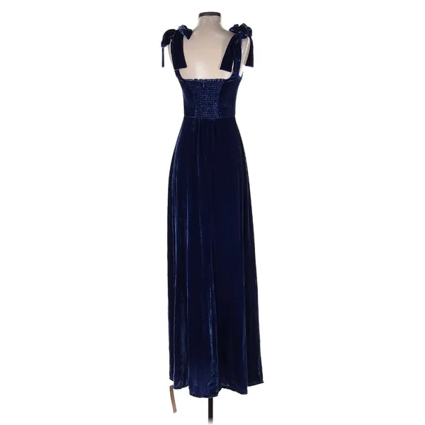 NWT Reformation Westerly in Danube Blue Velvet Maxi Tank Dress 0 $398 - Image 10