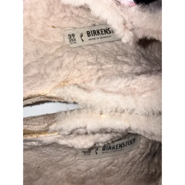 BIRKENSTOCK Shearling ARIZONA Sandal EU 39 Taupe‎ Suede Leather Sheepskin Y - Image 2