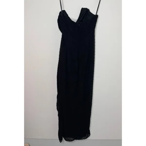 Katie May Come On Home Black Swiss Dot Midi Dress Womens Small Black Tie Event - Image 3