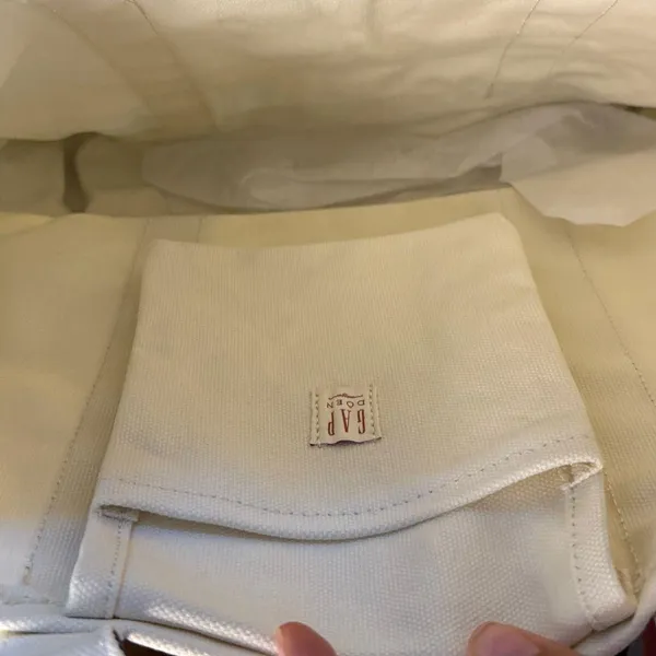 NWT Gap X DOEN Logo Tote Bag Smooth Cotton Canvas With Straps - Image 7