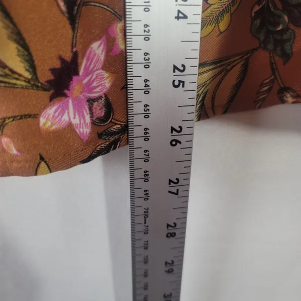 Loft Mixed Media Floral Yoke Blouse M Long Sleeve Split Neck Boho Cottagecore - Image 5