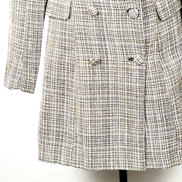 Lulus Double Breasted Tweed Coat Womens Medium Wool Blend‎ Brown Plaid Academia - Image 9