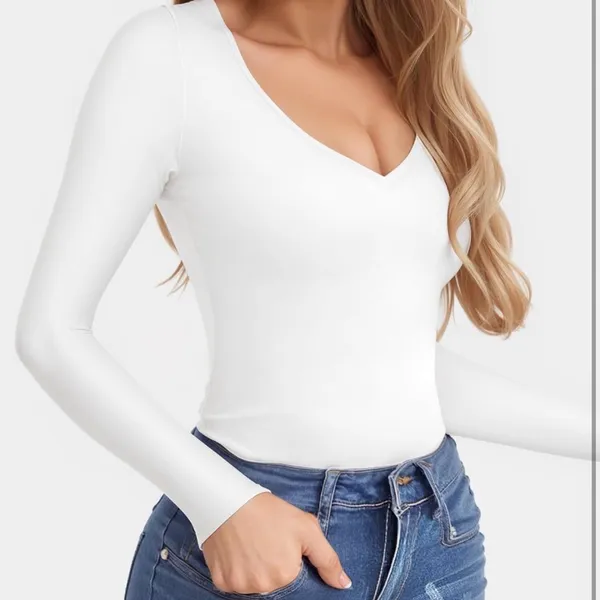 Basic Casual White V - Image 2