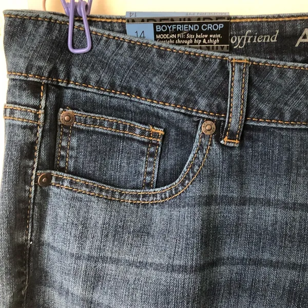 NWT Apt. 9 Women’s Boyfriend Jeans Modern Blue Denim Pants Straight Leg Size 14 - Image 4