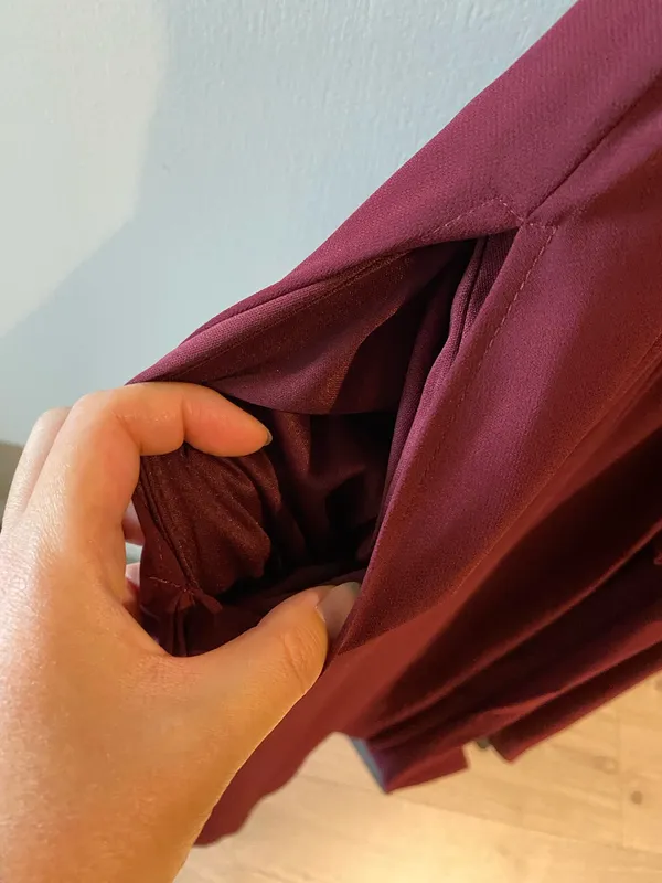 Birdy Grey burgundy Convertible Grace Dress with pockets, size L - Image 9