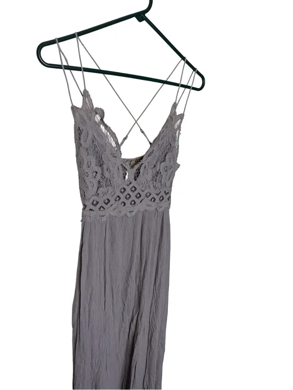 ✨ Free People FP One Adella Maxi Slip‎ Dress Purple Gray XS 🌿 - Image 4