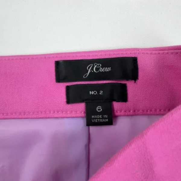 J.Crew No. 2 Skirt Womens 6 Pink Twill Pencil Knee Length Lined Stretch Office - Image 2