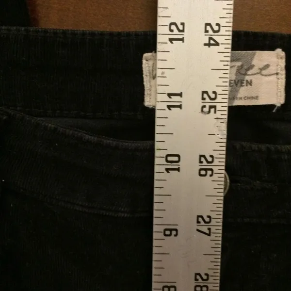 Free People we the free corduroy flare pants 27 black raw hem - Image 4