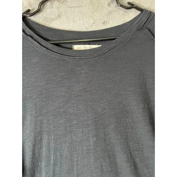 Free People Arden Tee Black Oversized Long Sleeve Tunic Tee Size Medium New - Image 2
