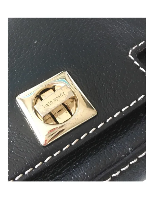 Kate Spade  Iconic Turnlock Gold Chain Handle Mini Bag Handbag  Black Leather - Image 9