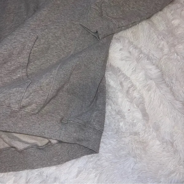 Aerie Gray Graphic Hoodie Sweatshirt “Be The Real You” Size Medium - Image 4