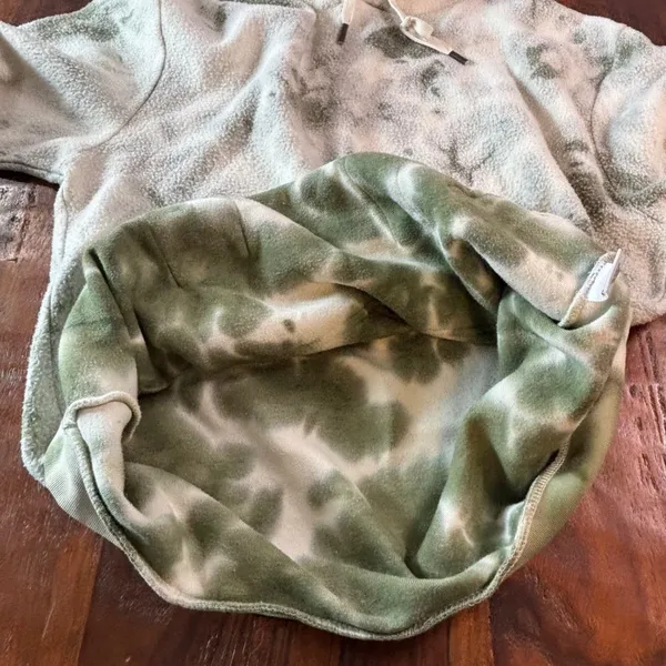 Feat Blanket Hoodie Sage Green‎ Tie Dye Fleece Sweatshirt Womens Medium - Image 12