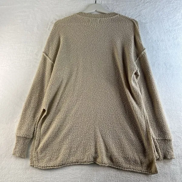 Aerie Small Knit sweater Oversized Crew‎ Neck Tunic Beige Slouchy Long Sleeve - Image 11