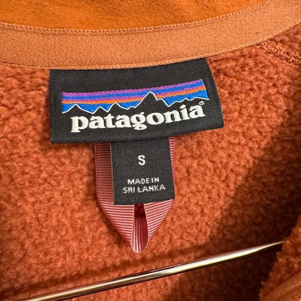 Patagonia Womens Better‎ Sweater 1/4-Zip Pullover Fall Orange Small - Image 3