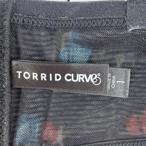 Torrid Plus 1X Bralette Bra Sweet‎ Inkatha Floral Ruffle Mesh Underwire Gorgeous - Image 13