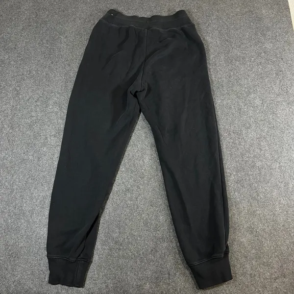 Nike Women Fleece Joggers Black Sweatpants Small Embroidered Swoosh Logo Pockets - Image 2