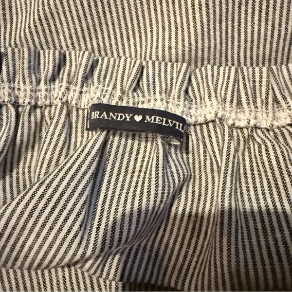 Brandy Melville Gray & White Striped Off The Shoulder 3/4 Sleeve Top‎ One Size - Image 3