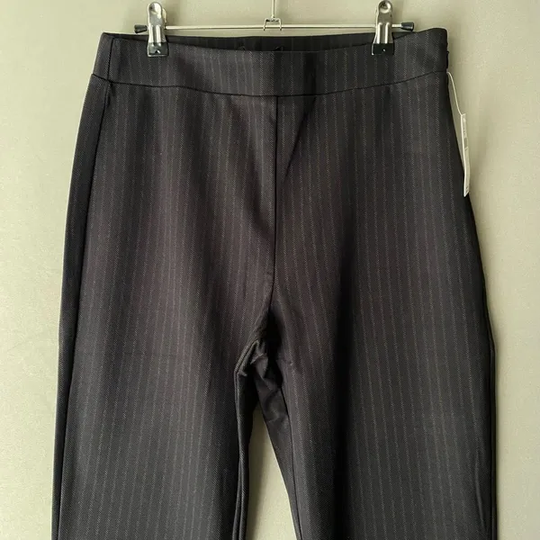 Anthropologie‎ Sanctuary sz L black pin stripped dress pants - Image 2