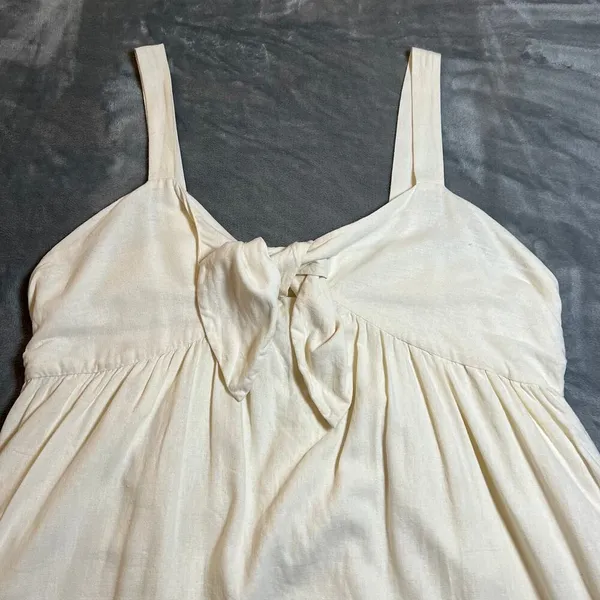 Who What Wear Linen Blend Strappy V-Neck Bow Tie A Line Dress Size XXL - Image 4