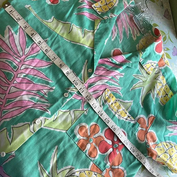 Vintage 80s Hawaiian Tropical Blouse Unisex - Image 8