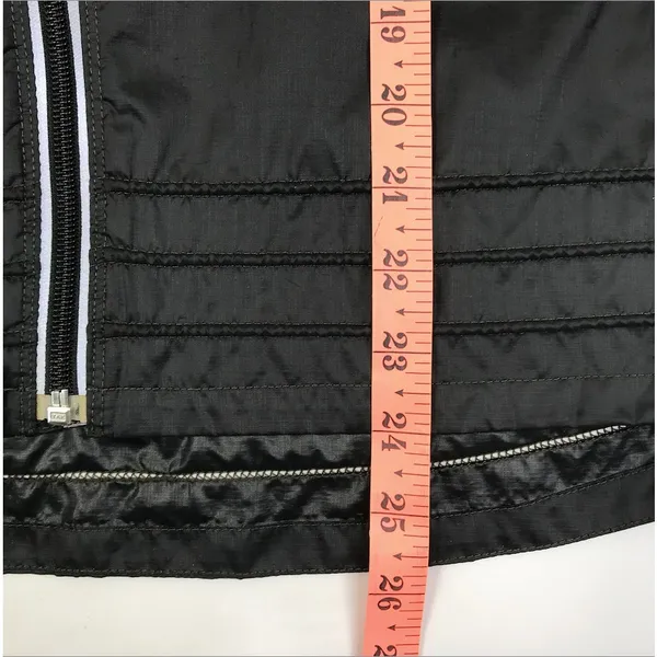 ARIAT Full Zip Packable Rain Jacket Women L Black Travel Timeles Everyday Sporty - Image 15