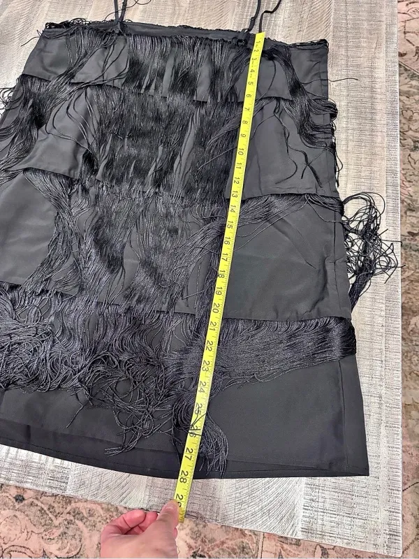 A New Day Fringe Mini Dress Black Large NWT - Image 4