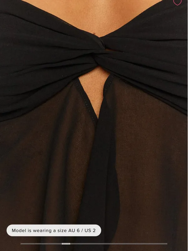 Beginning Boutique Sheer Black Strapless Top - Image 6