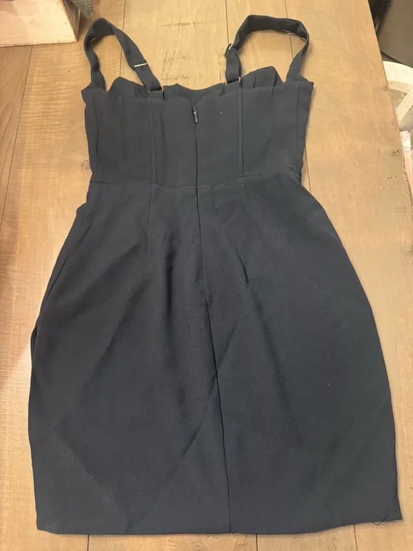 Oh Polly Size 0 Alara Side Split Corset Mini Dress Black - Image 6