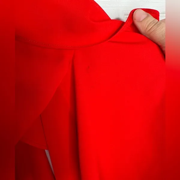 AMANDA‎ UPRICHARD Red Off-Shoulder Mini Dress Size Small Cocktail Party - Image 7