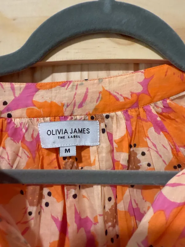 orange cute summer shirt Size M - Image 2