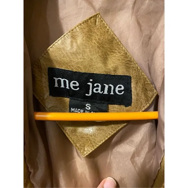 ME JANE Womens Shiny Nylon Jacket Full Zipper Detail Size Small - Image 5