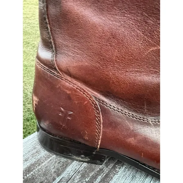 Frye Molly Button Tall Redwood Riding Boots Women's Size 8 - Image 3